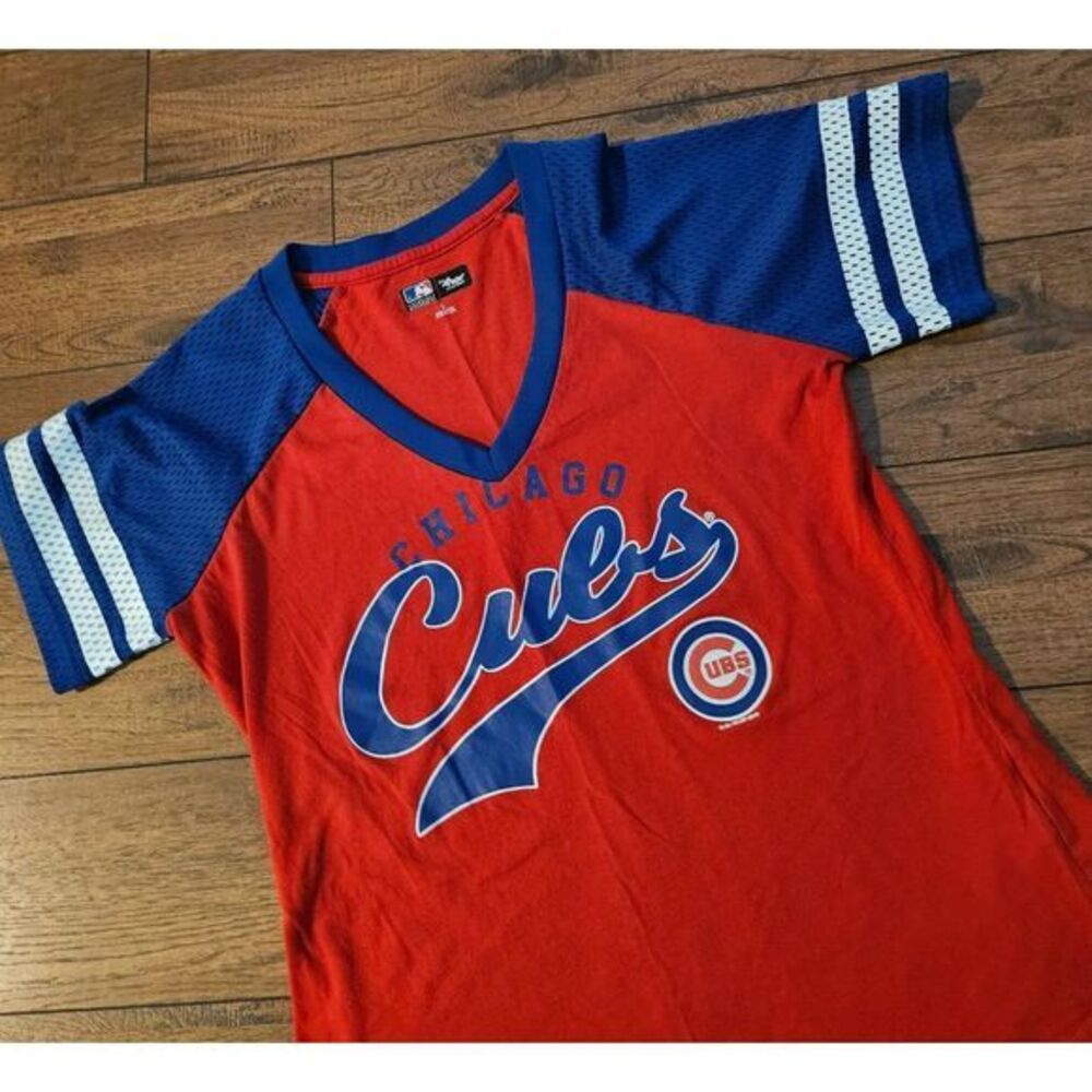 Women's Red & Blue Short Sleeve Tee